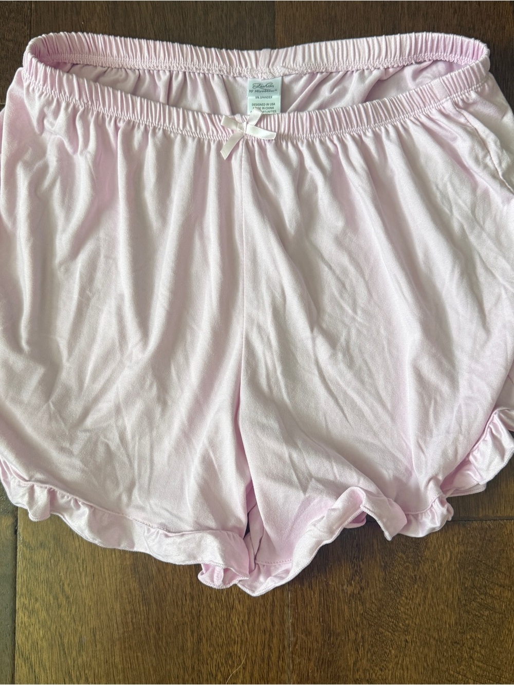 Everyday Ruffle Hem Sleep Shorts - Light Pink - Picture 2 of 4